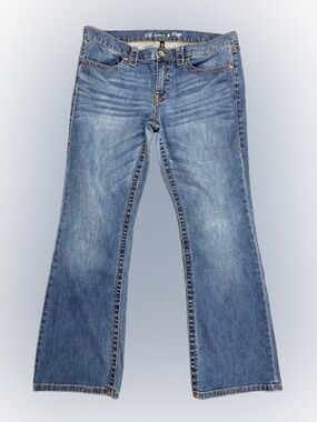 Victoria’s Secret VS Low 5 Flap Bootcut Jeans Medium Wash Stretch Denim Size 14